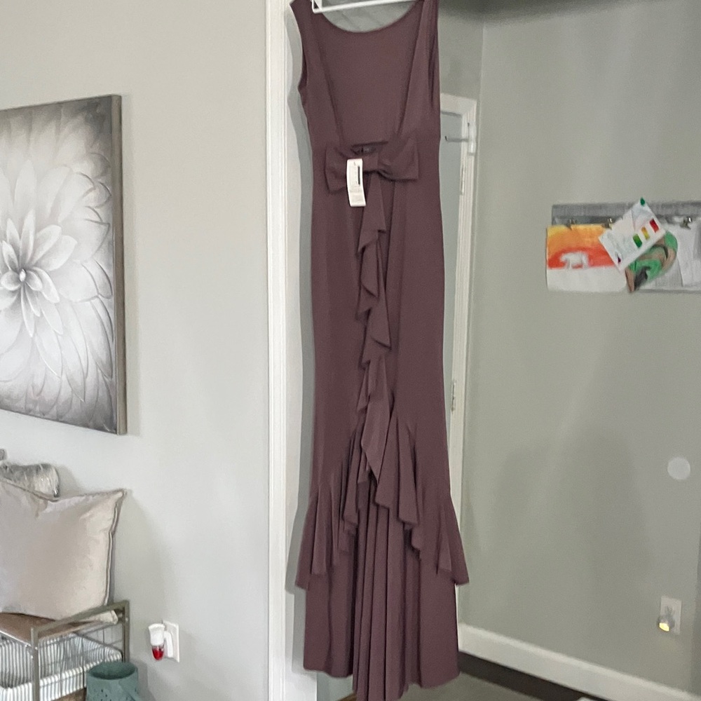 Elegant Mauve Sleeveless Maxi Dress